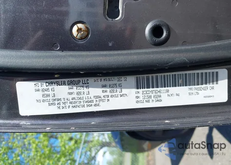 2013 Dodge Challenger R/T z USA, uszkodzony, nr VIN 2C3CDYBT6DH611180